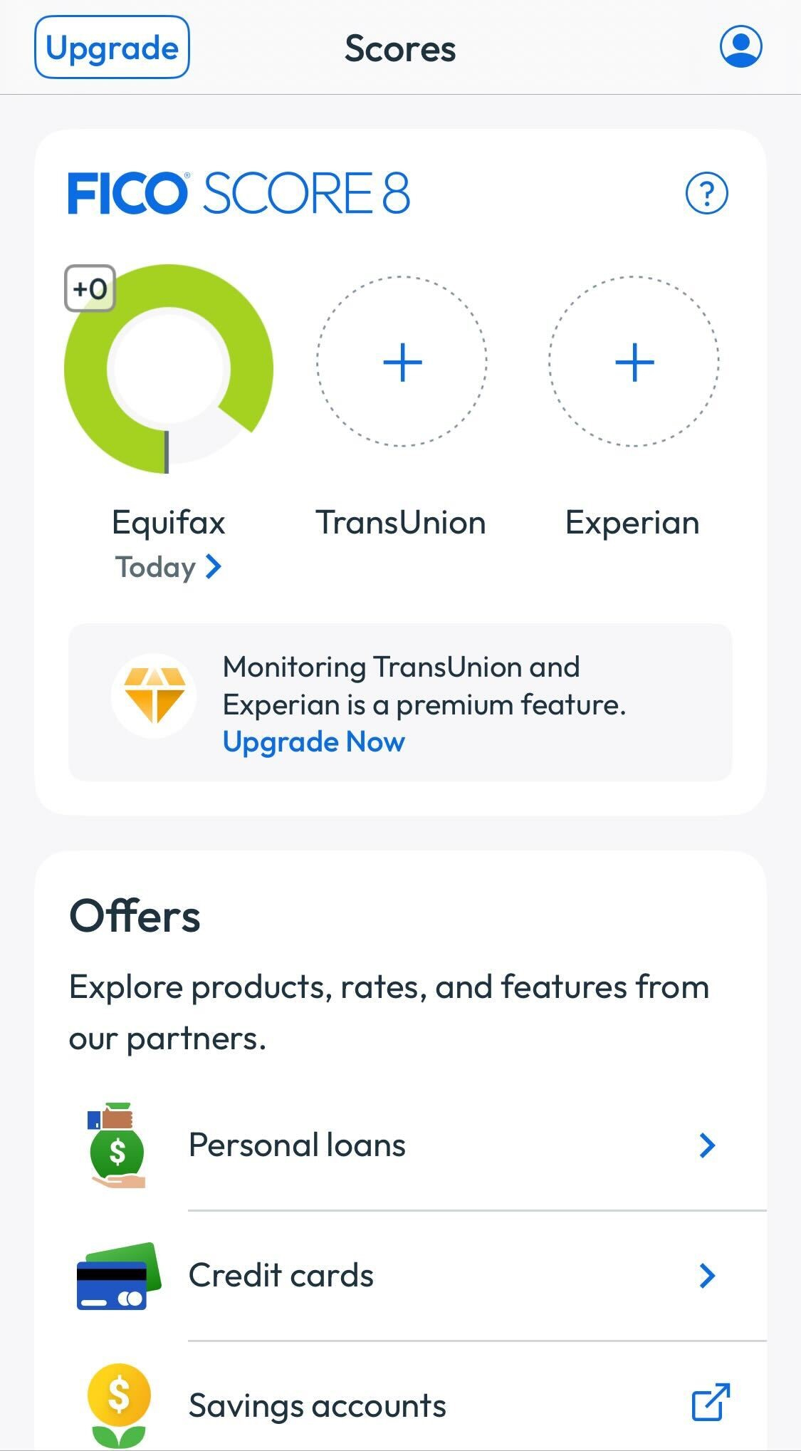 myFICO Member Center on mobile app