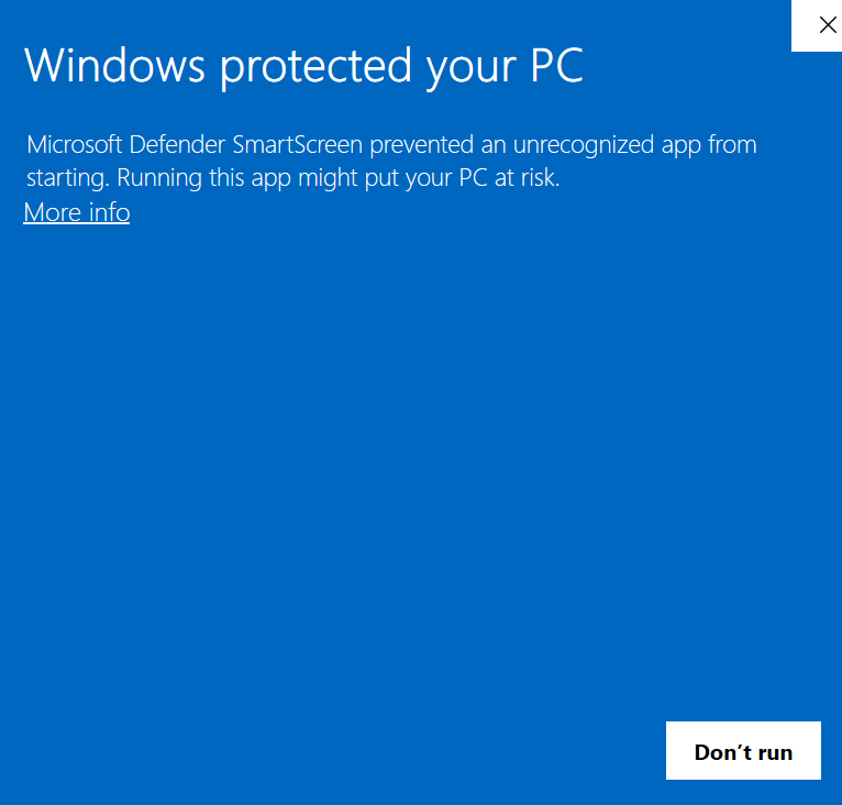 Pop up from Microsoft Defender blocking the installation of ZenVPN 