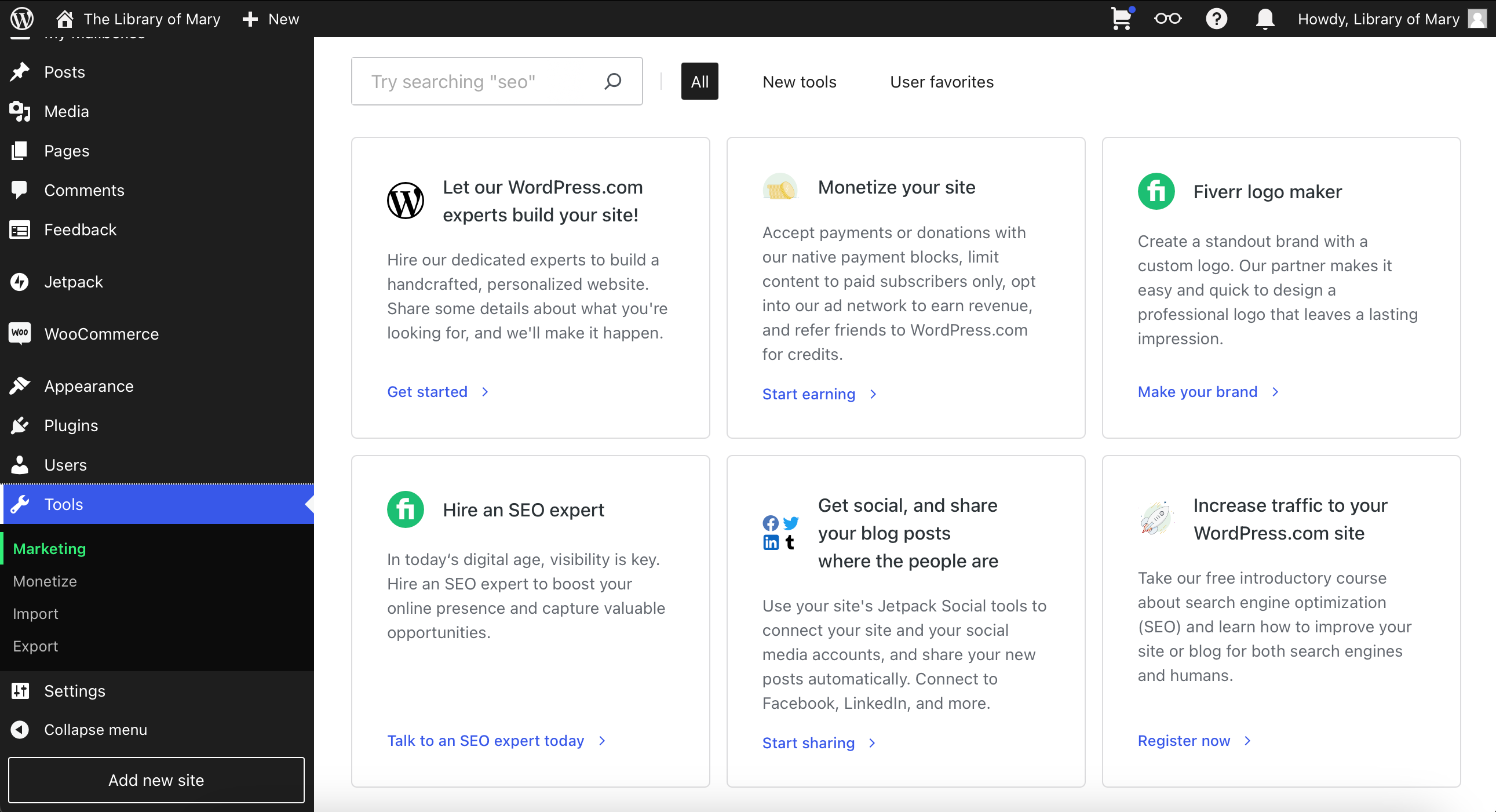 WordPress marketing tools for All About Cookies website