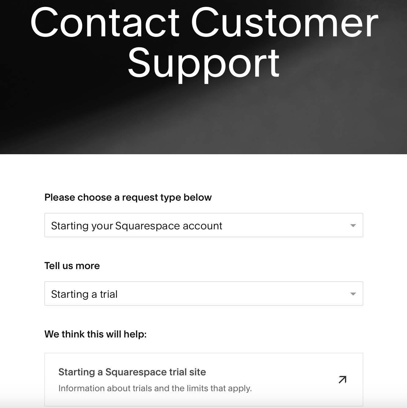 Squarespace Customer Support for All About Cookies test website