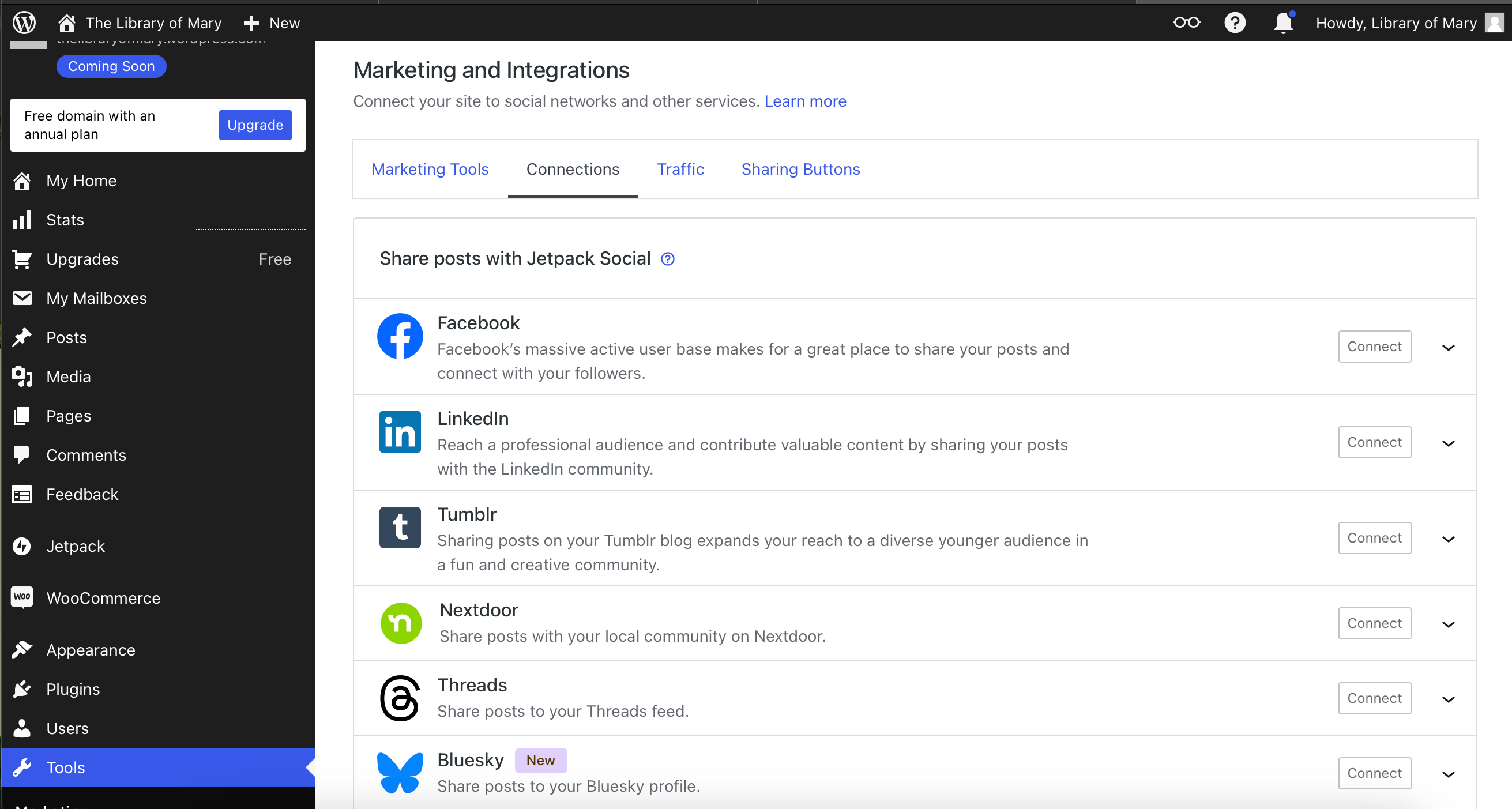 WordPress ecommerce features are mostly plugins that require a top tier plan for access.