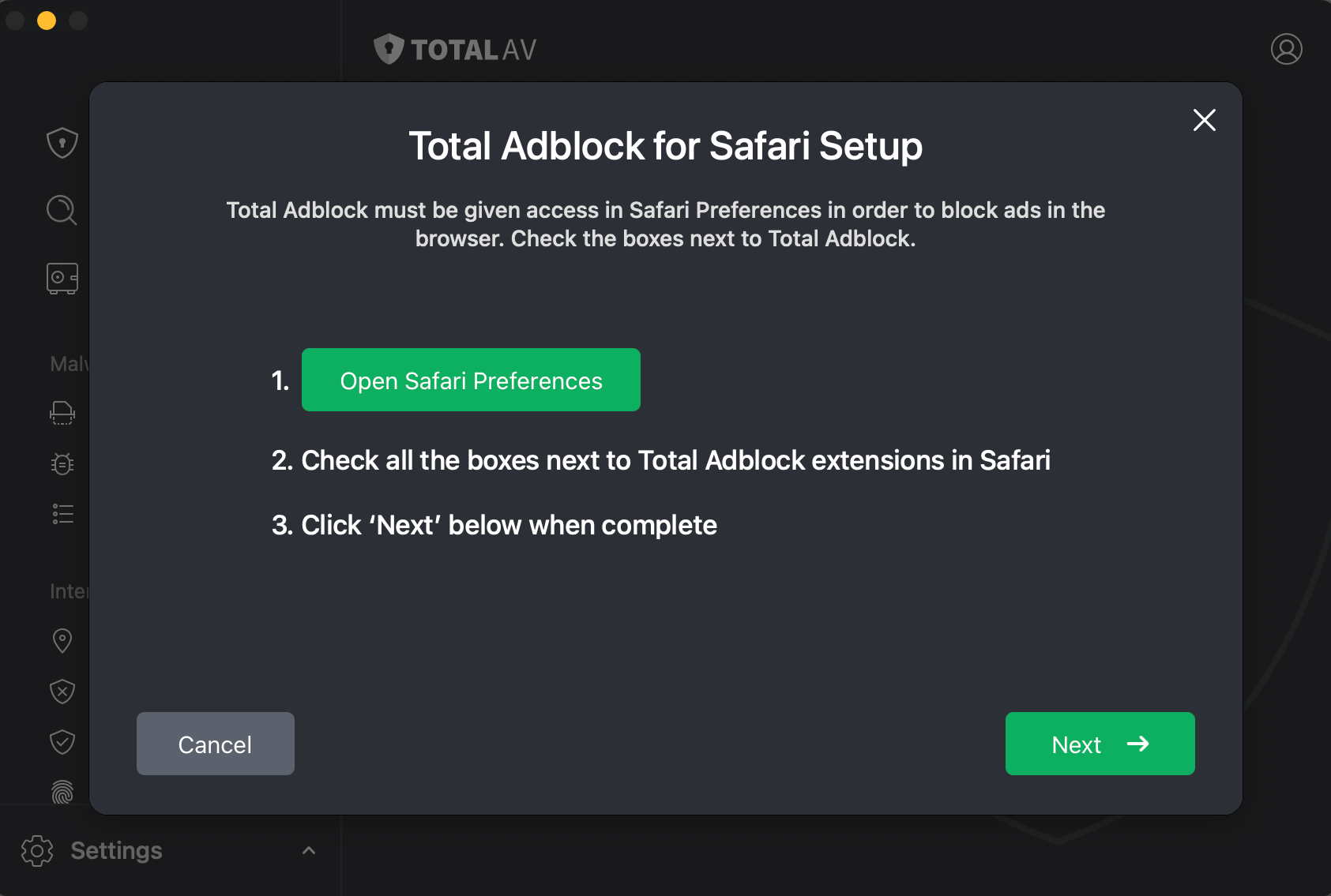 Total Adblock tutorial using Safari