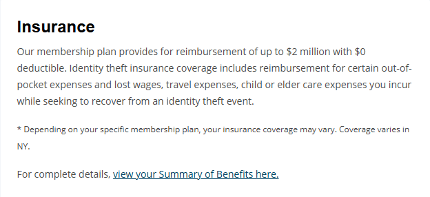 IdentityForce explanation of its id theft insurance