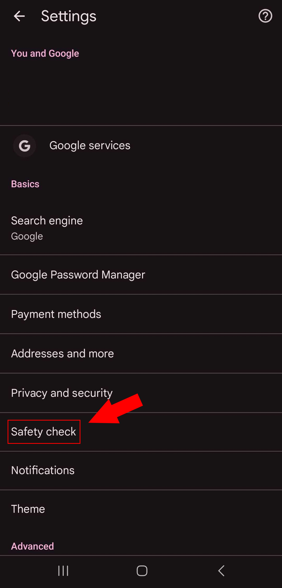 Disable or enable Chrome pop-ups on Android step 3