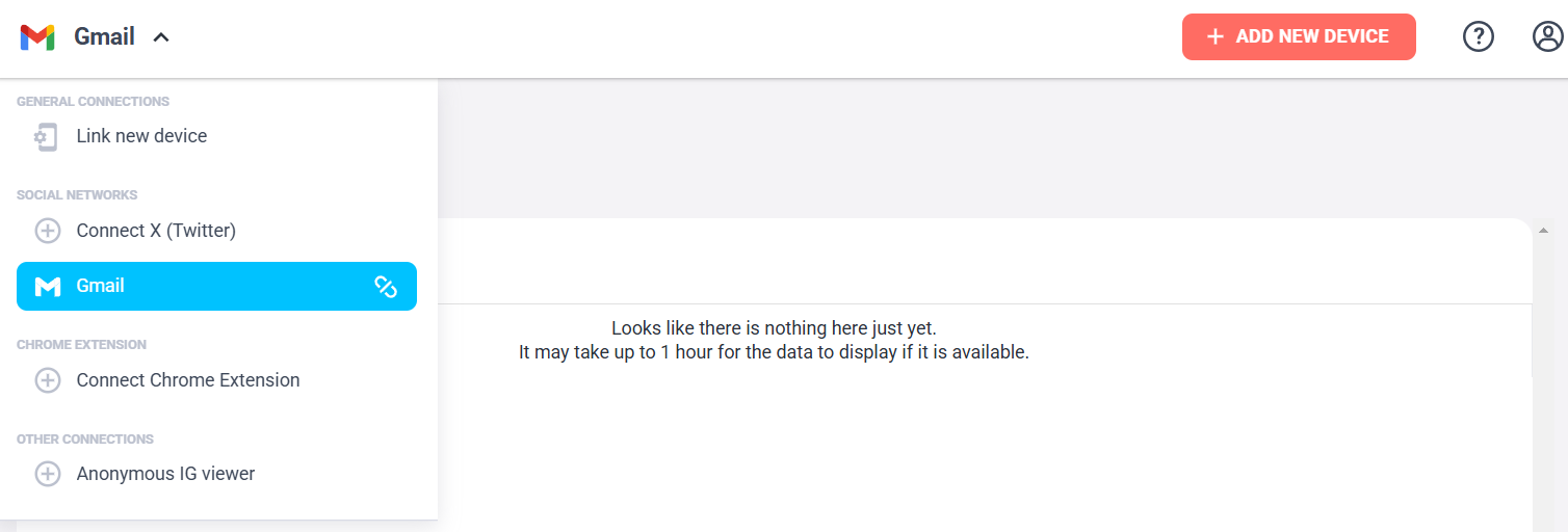 Eyezy Gmail monitoring tab