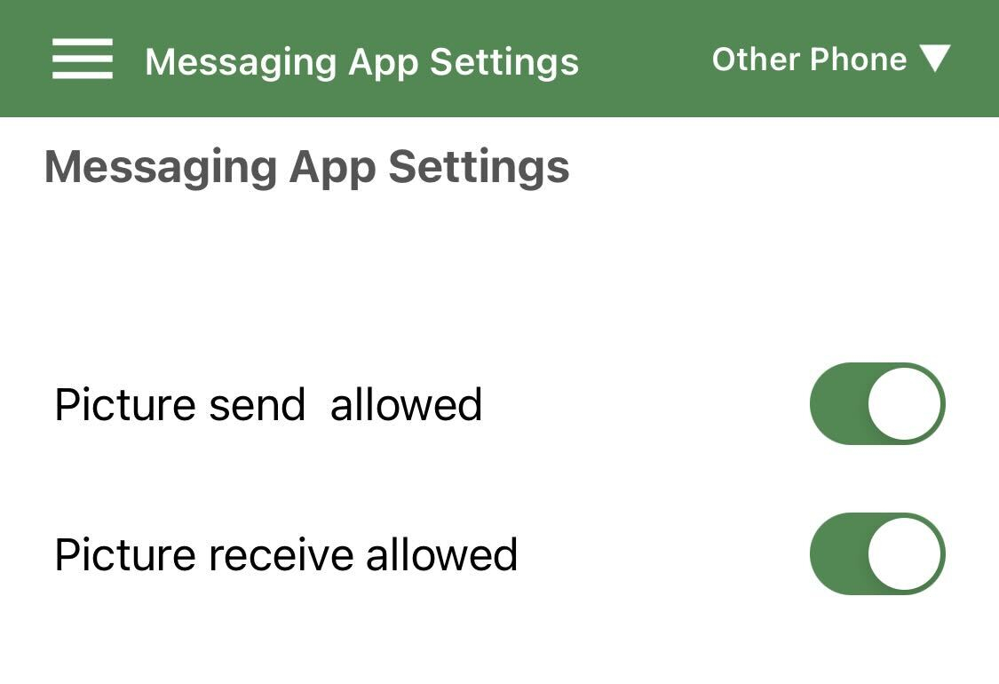 MMGuardian messaging app settings