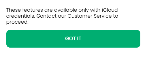 Error from uMobix re: adding iCloud credentials