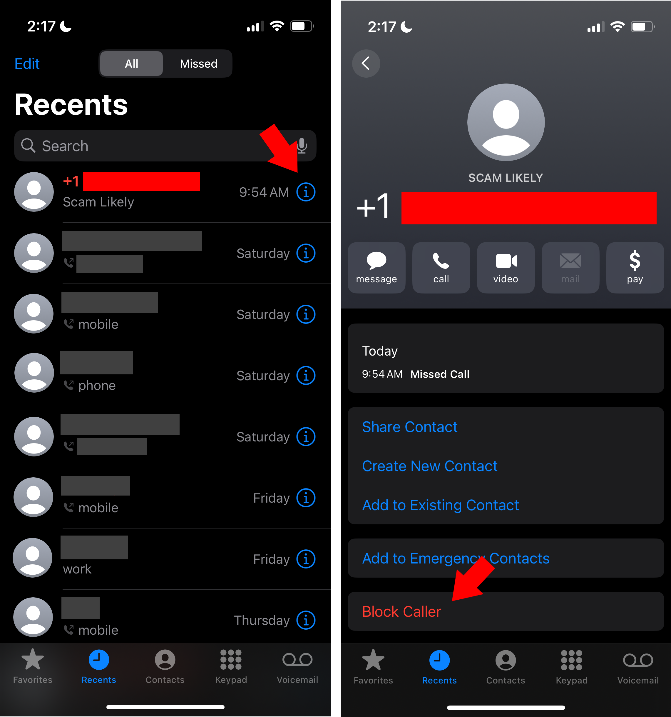 How to block scam likely calls on an iPhone