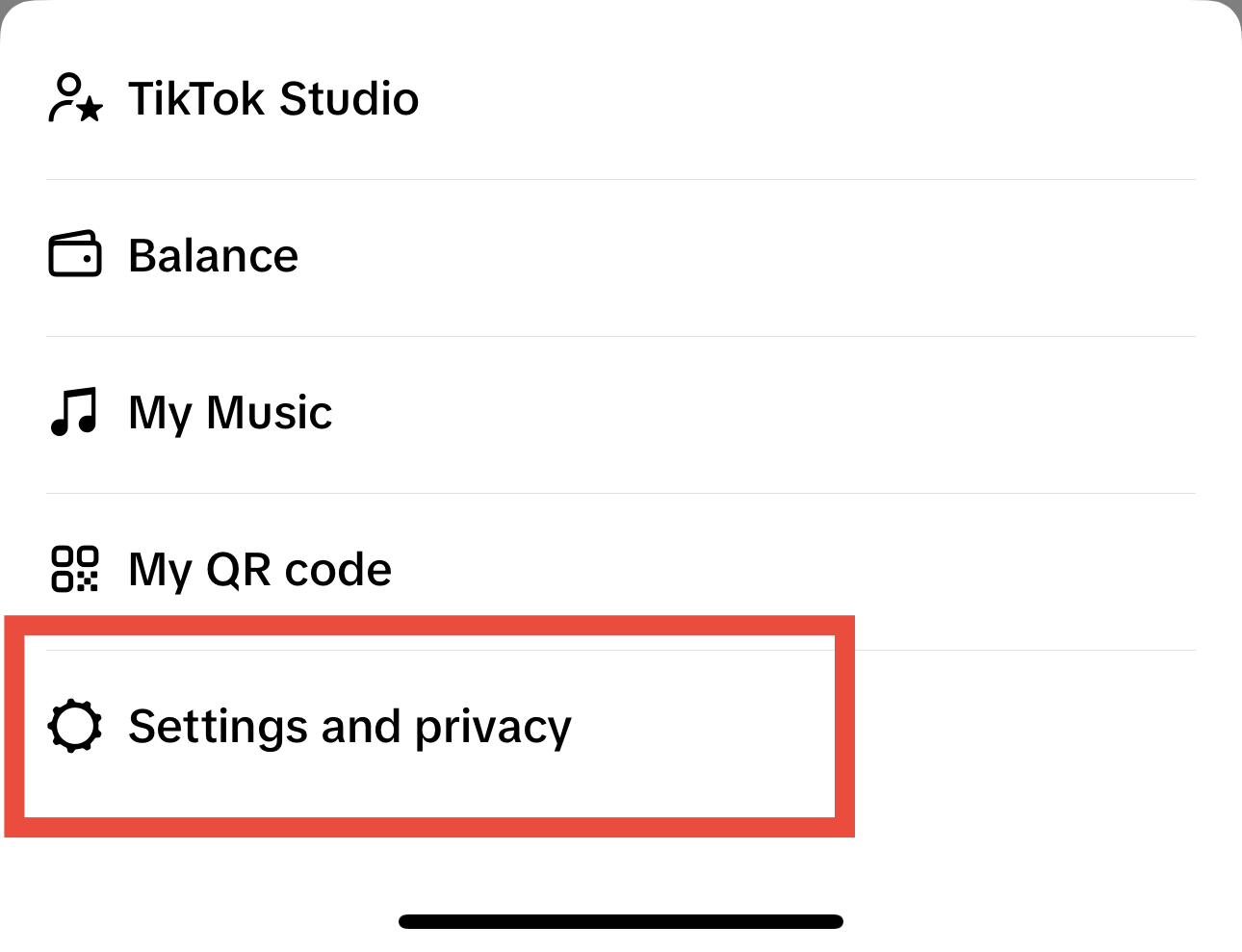 Delete TikTok on phone step 2