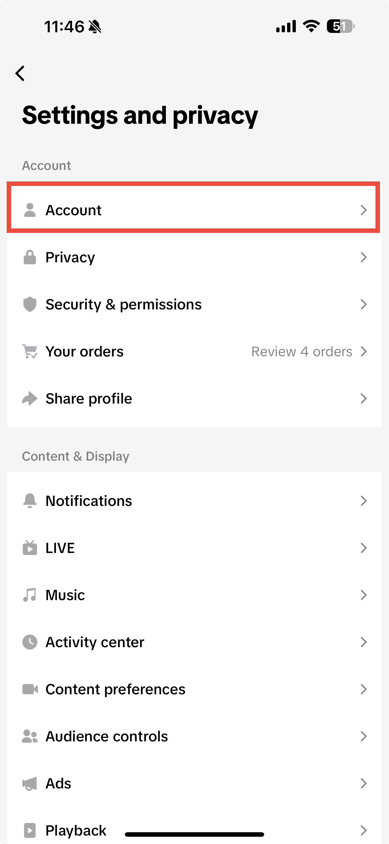 Delete TikTok on phone step 3