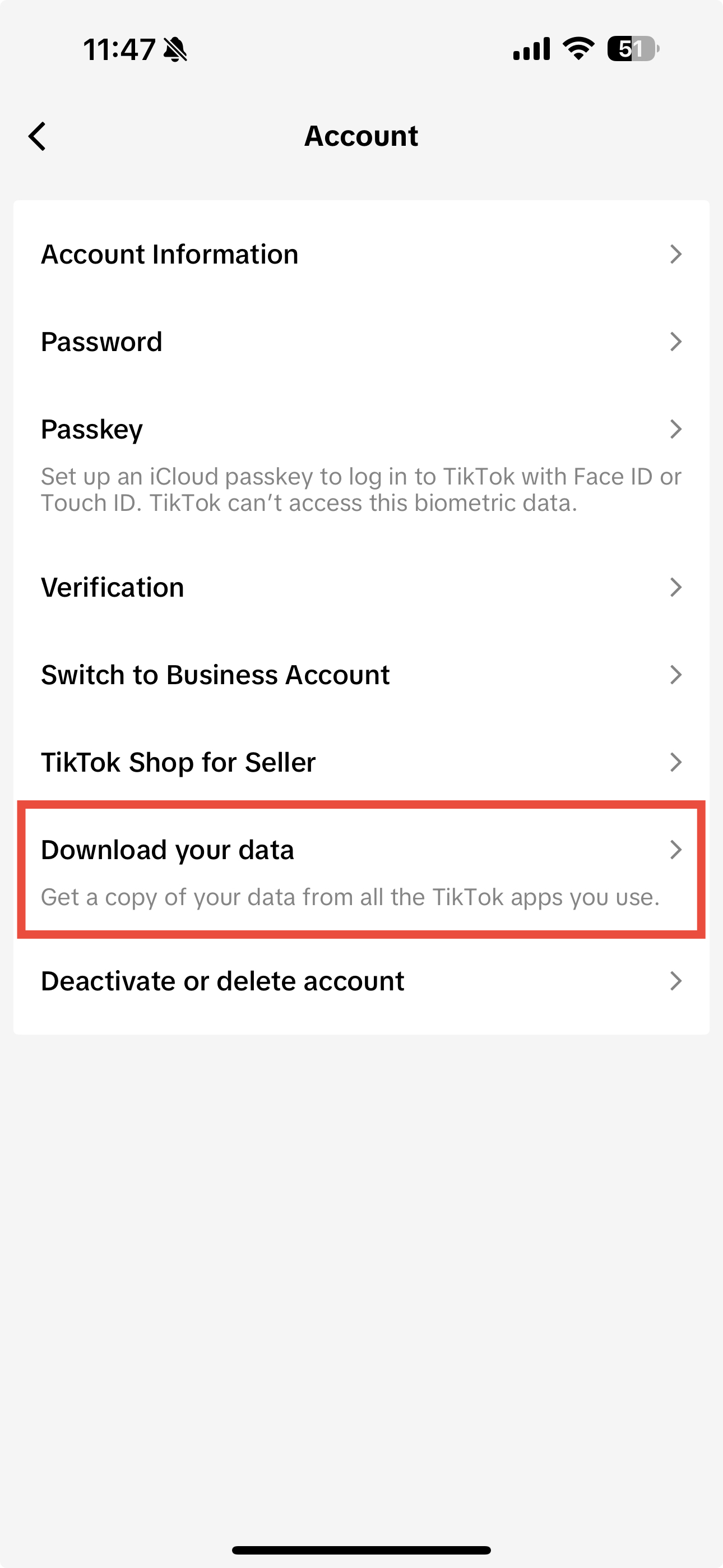 Delete TikTok on phone step 4