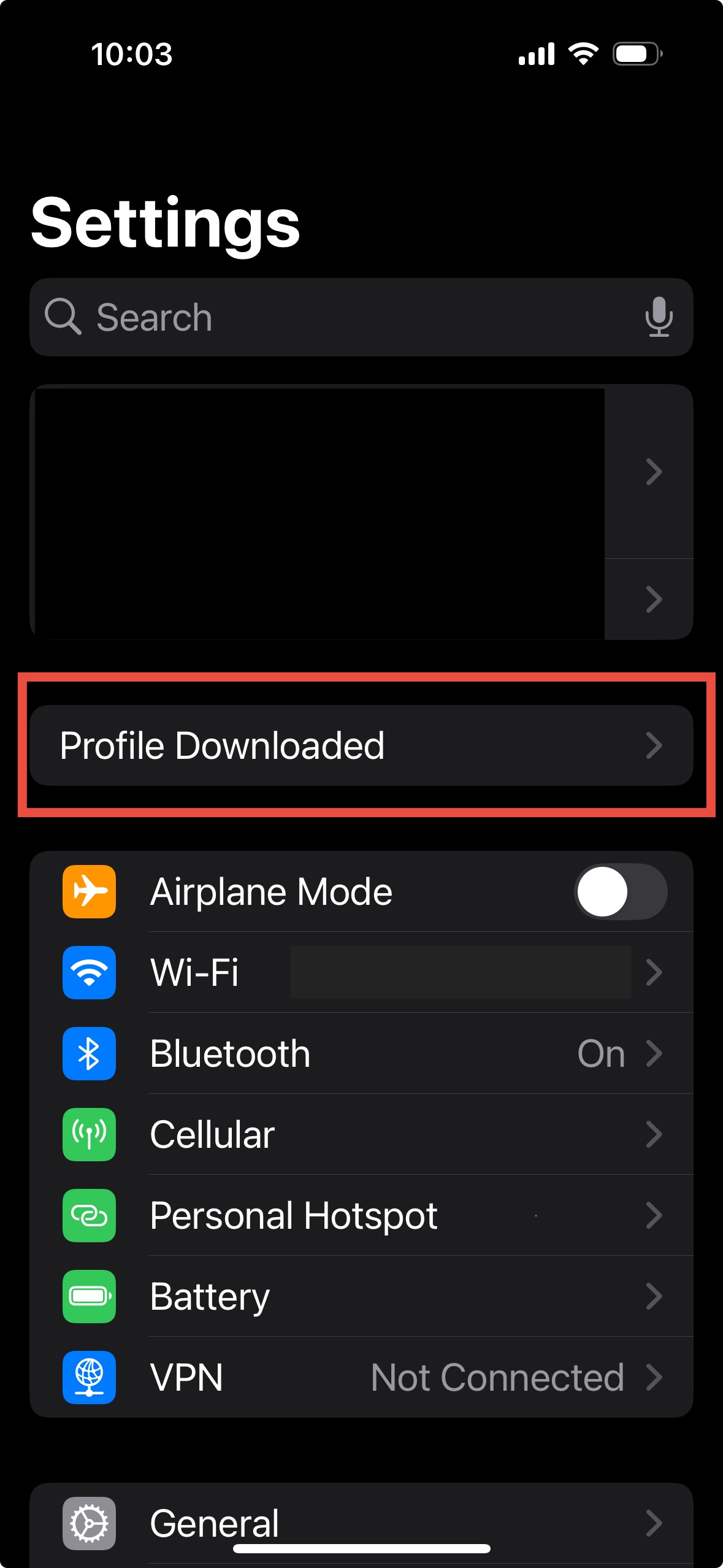 Canopy parental control app profile settings view on iPhone