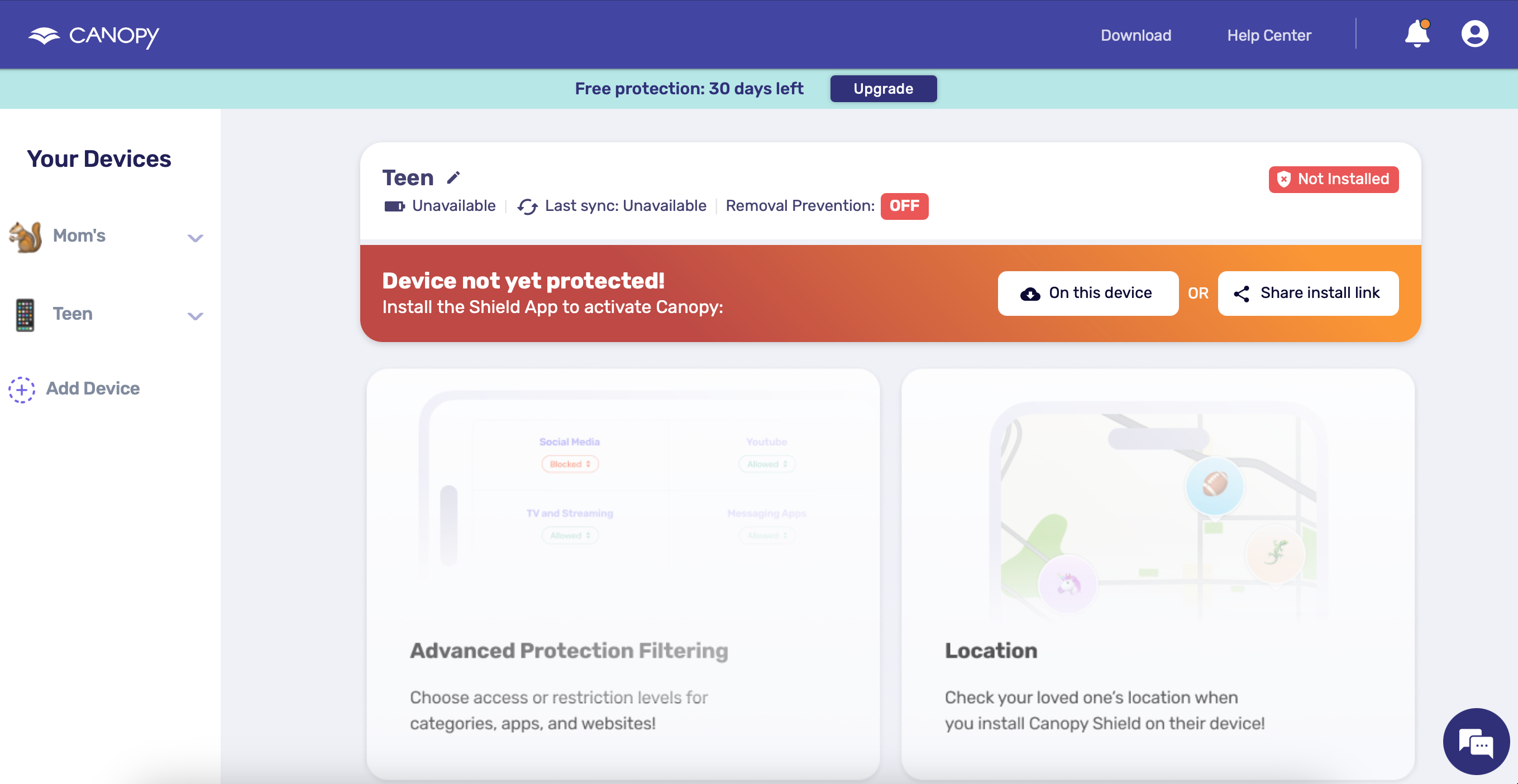 Canopy parental control app iPhone test for All About Cookies review