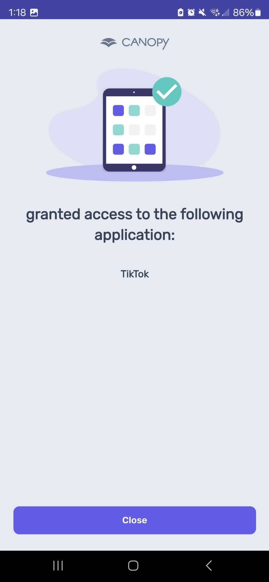 Parents can grant access through child requests with Canopy parental control app
