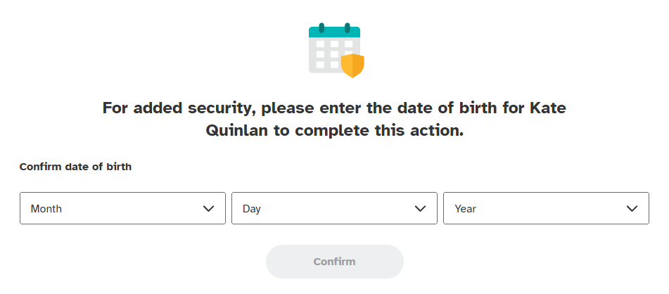 Confirm birthdate to proceed with 23andMe data deletion
