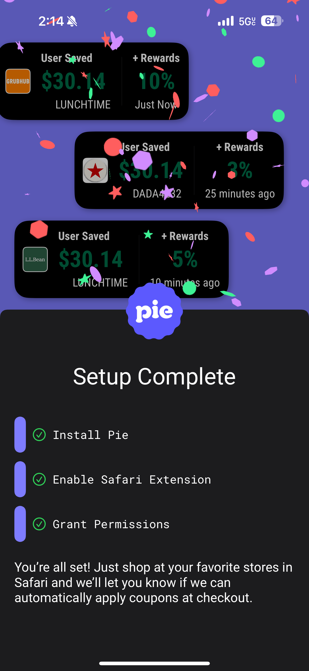 Pie Adblock mobile setup is complete