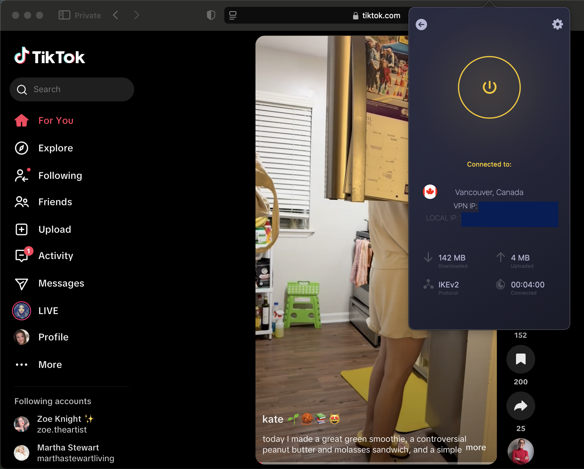 Using TikTok with a VPN
