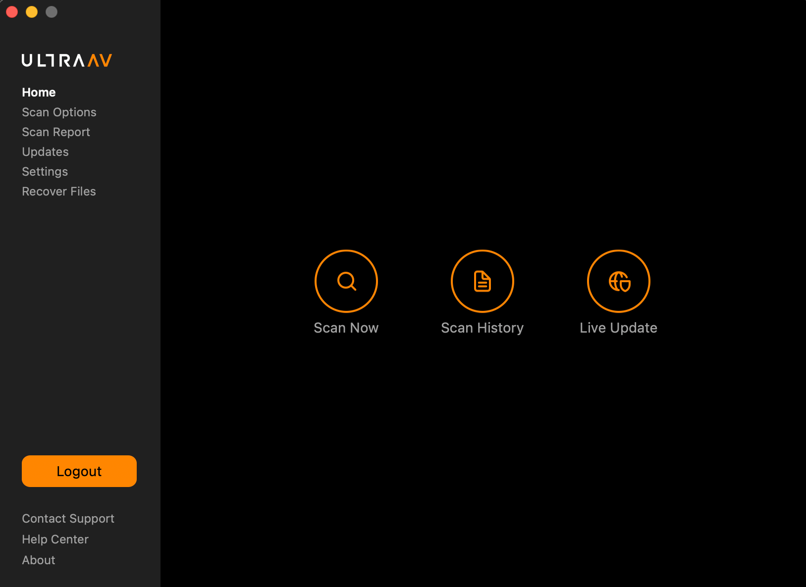 UltraAV scans home screen for All About Cookies