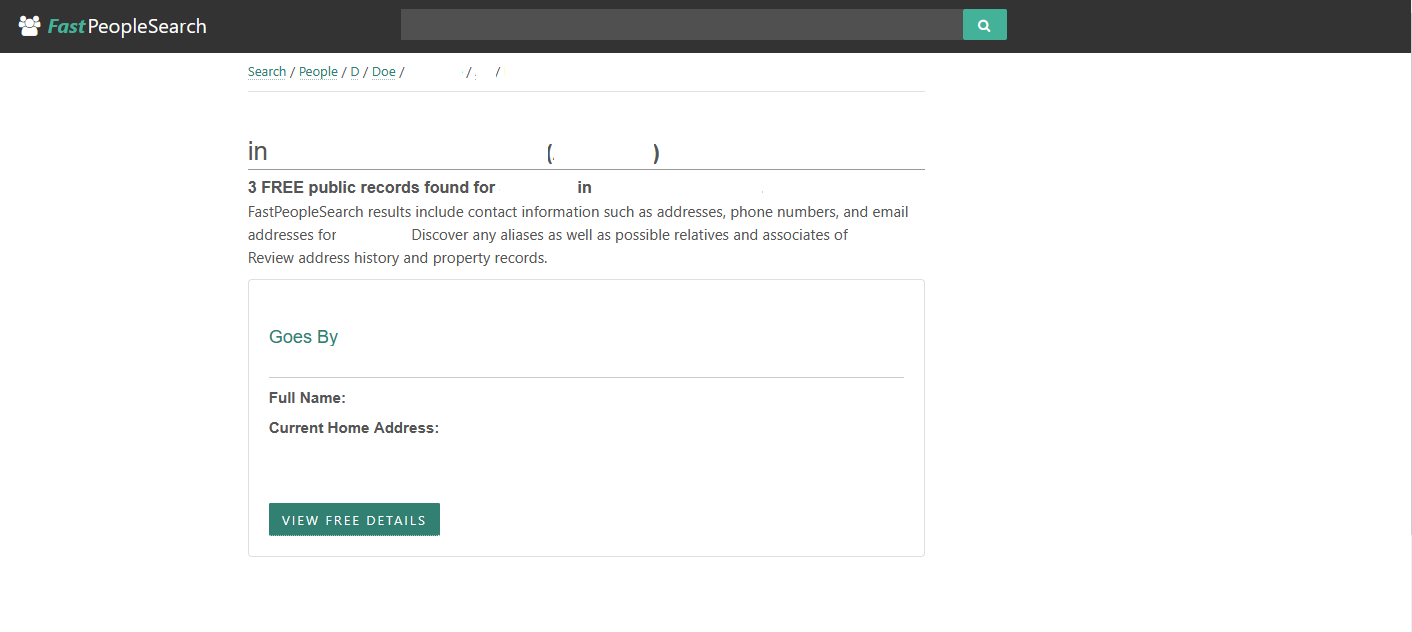 FastPeopleSearch removal step 5