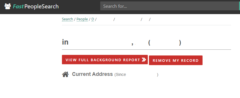 FastPeopleSearch removal step 6
