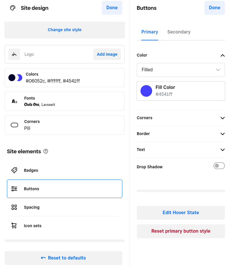 Square Online Site Design Editor