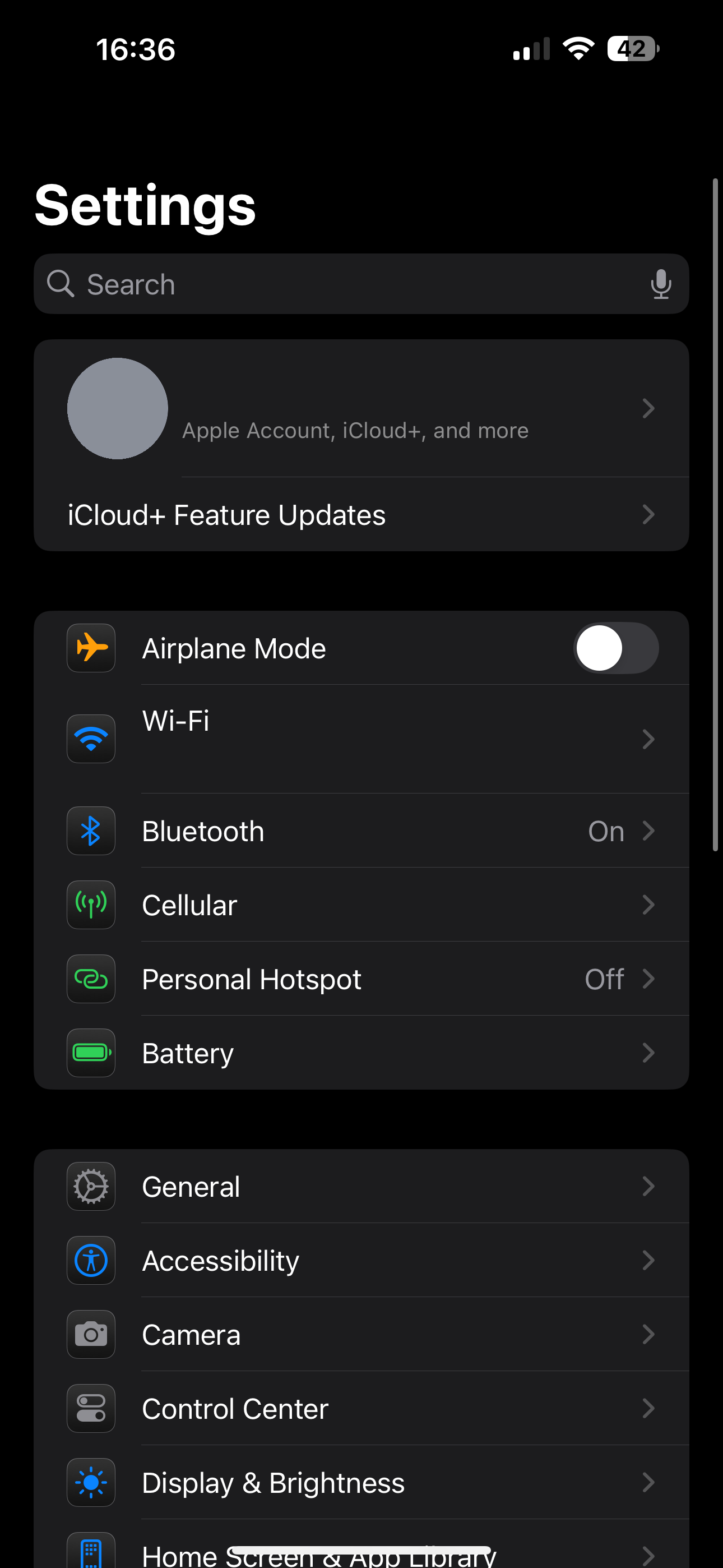 iOS Settings