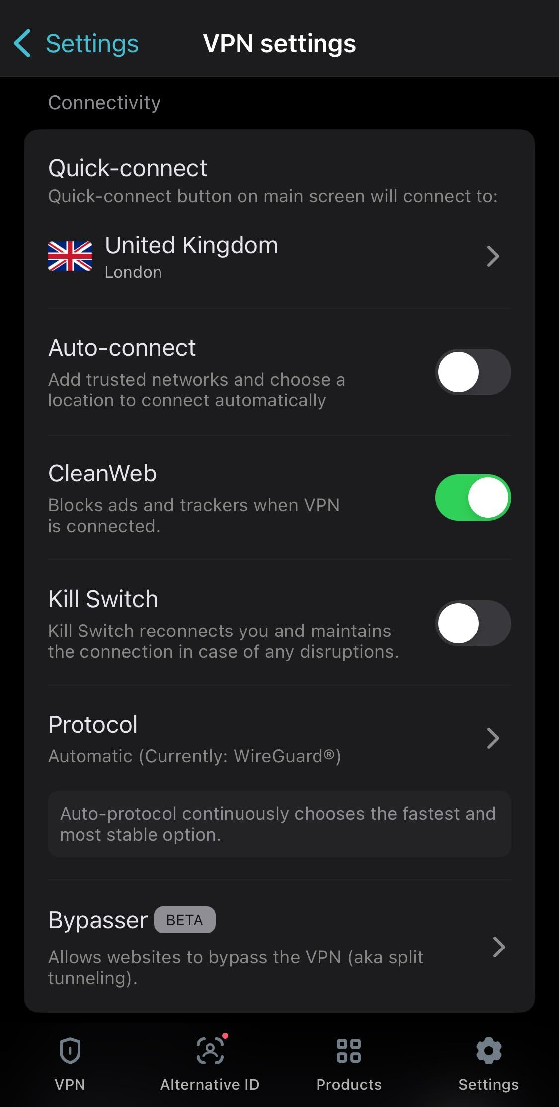 Surfshark iOS app includes CleanWeb ad blocking
