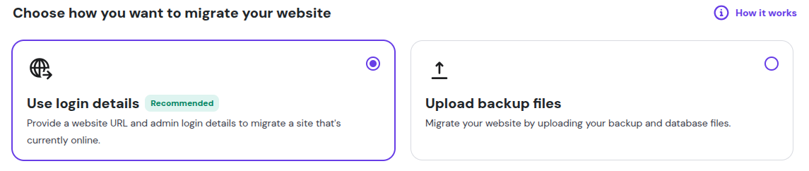Hostinger website migration