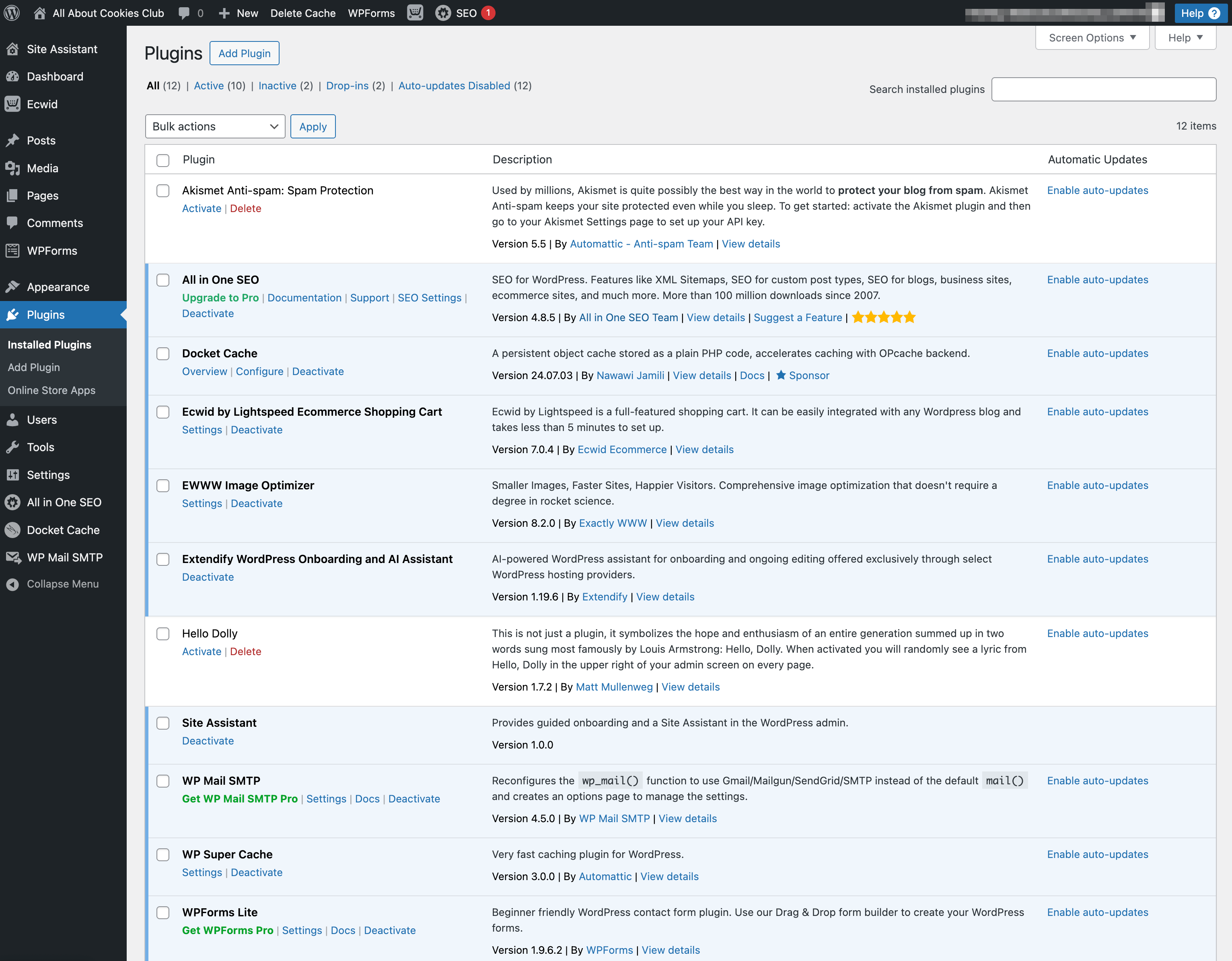 DreamHost WordPress plugins