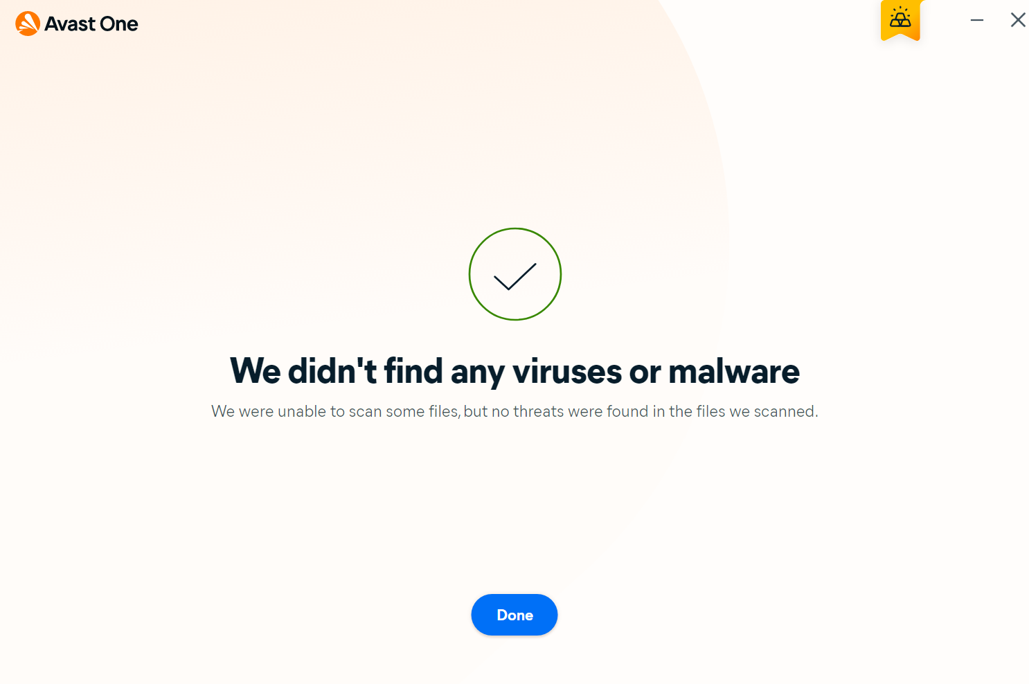 Avast Deep Scan Complete