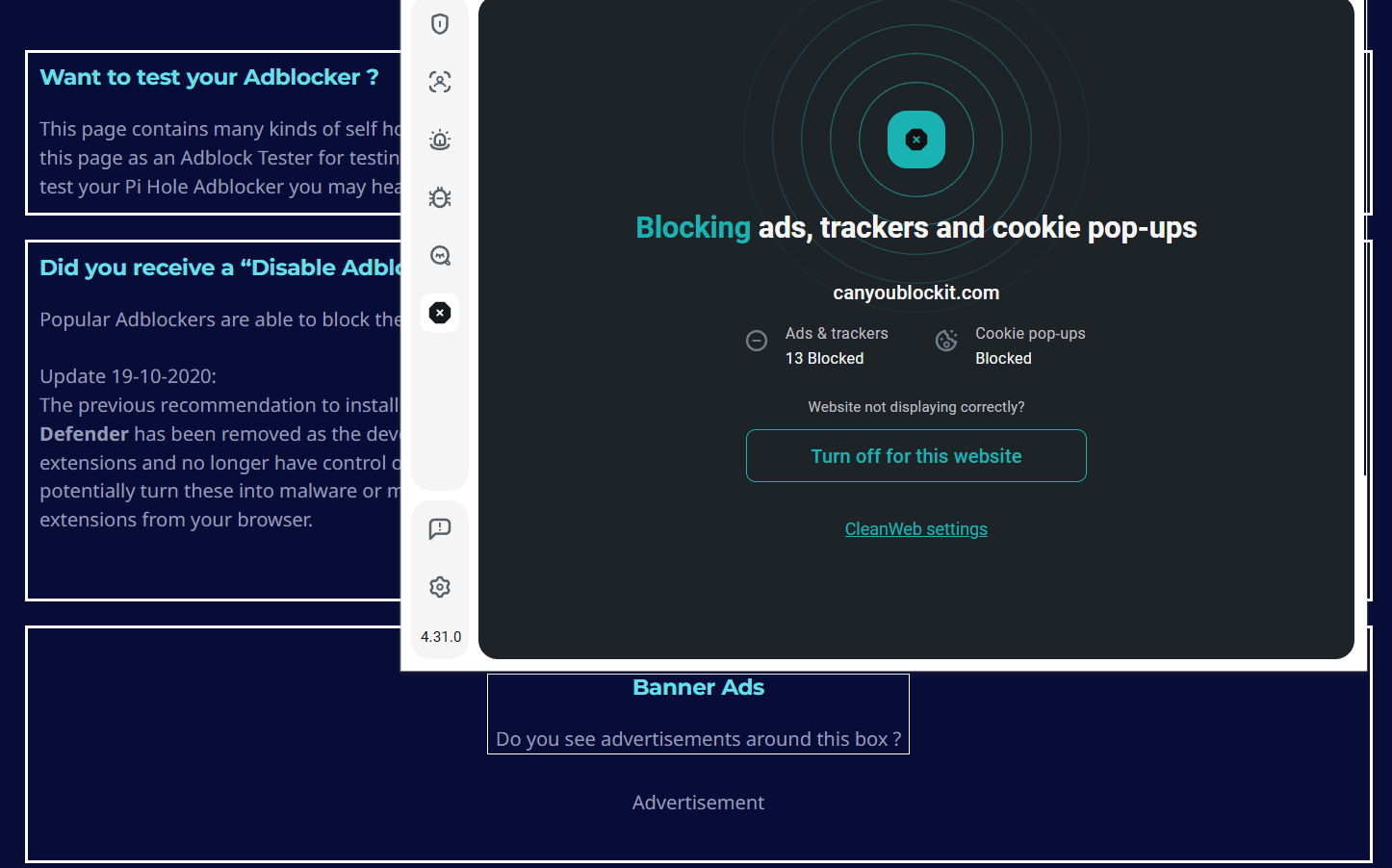 Surfshark CleanWeb's Can You Block It results (3/3)