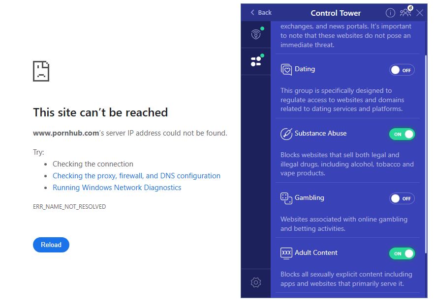PrivadoVPN blocks porn