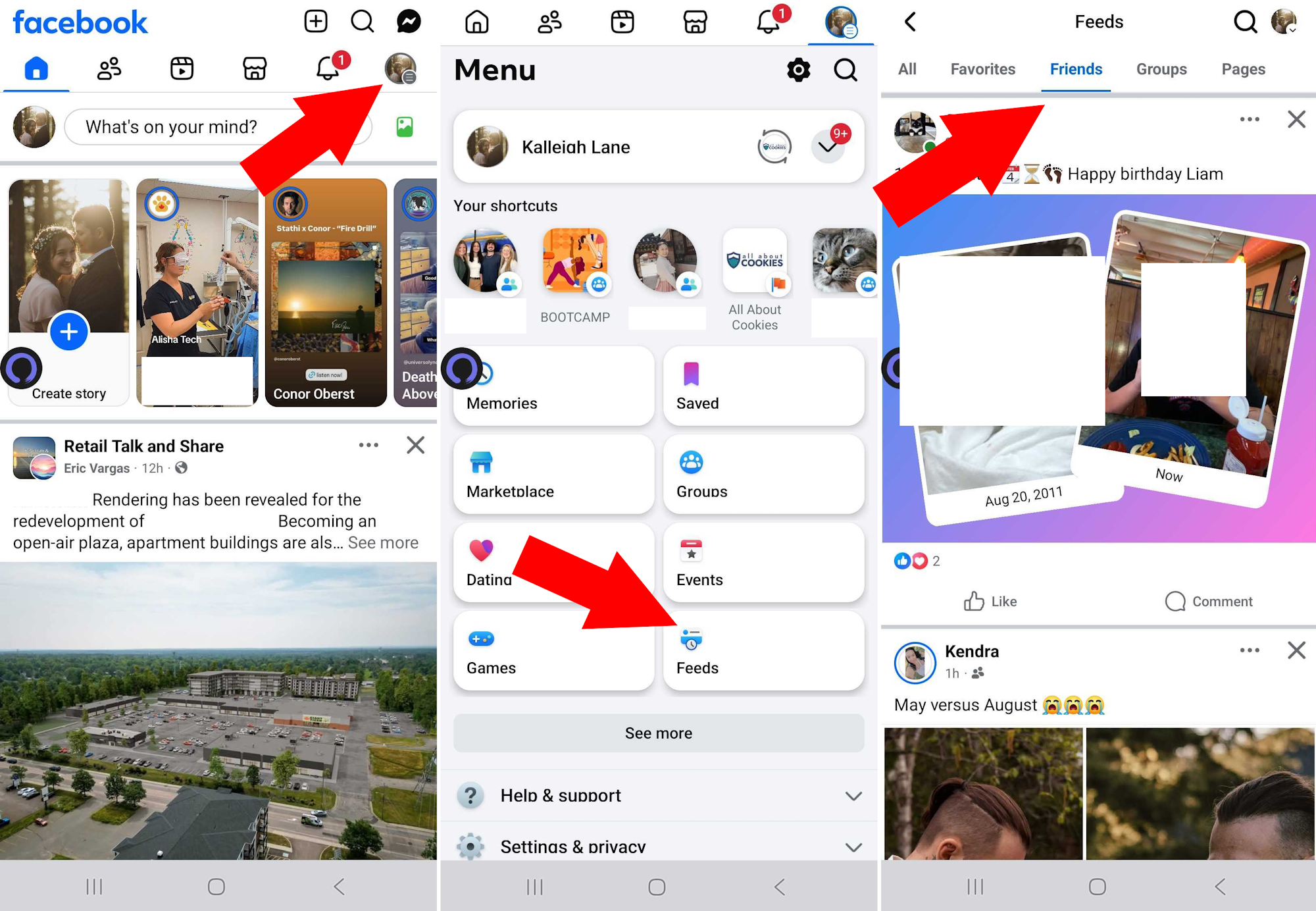 How to only see friends posts on Facebook app