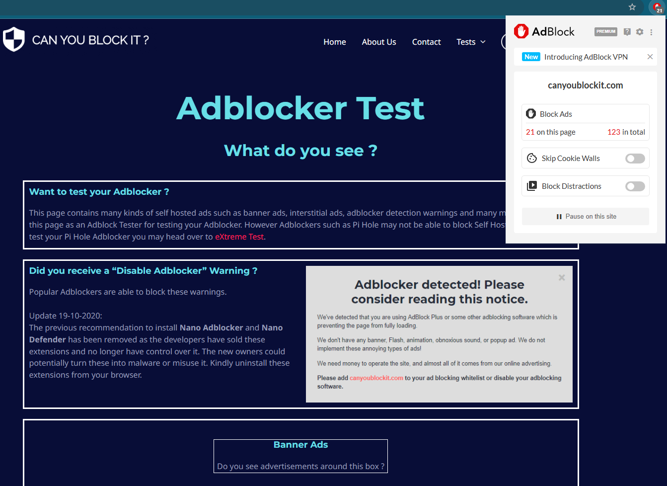 AdBlock Premium Can You Block It results