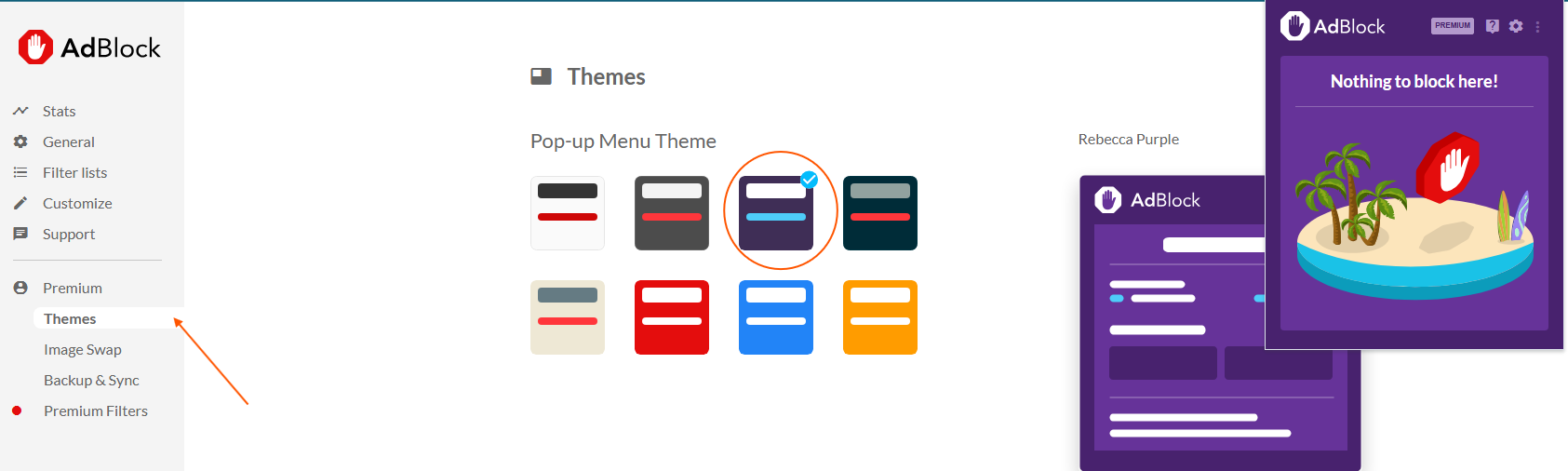 AdBlock Premium themes
