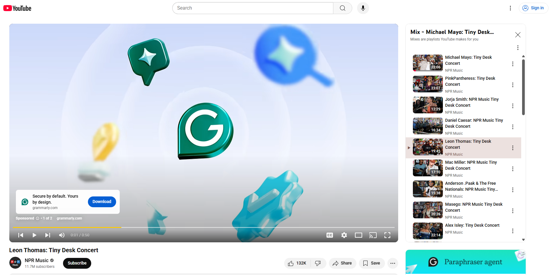YouTube test without AdBlock Premium enabled