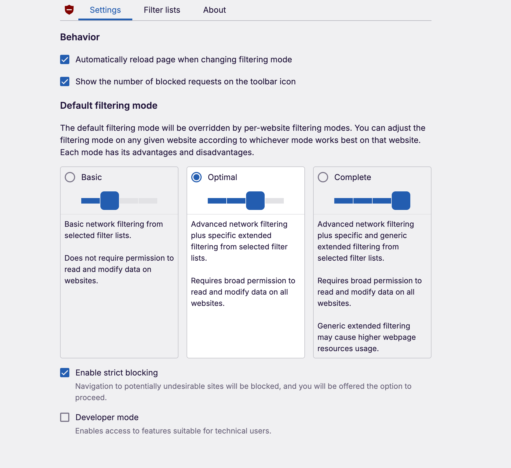 Configuring uBlock Origin Lite