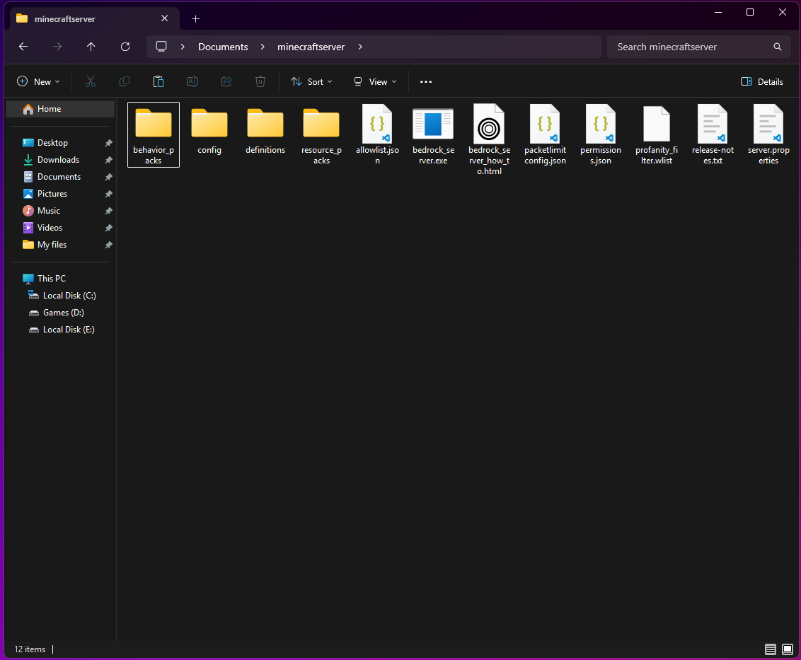 Windows Explorer file folder