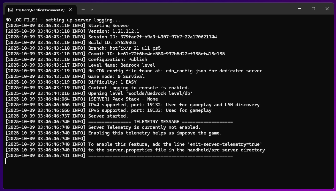 CMD running