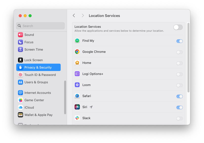 Disable GPS or location services on your device