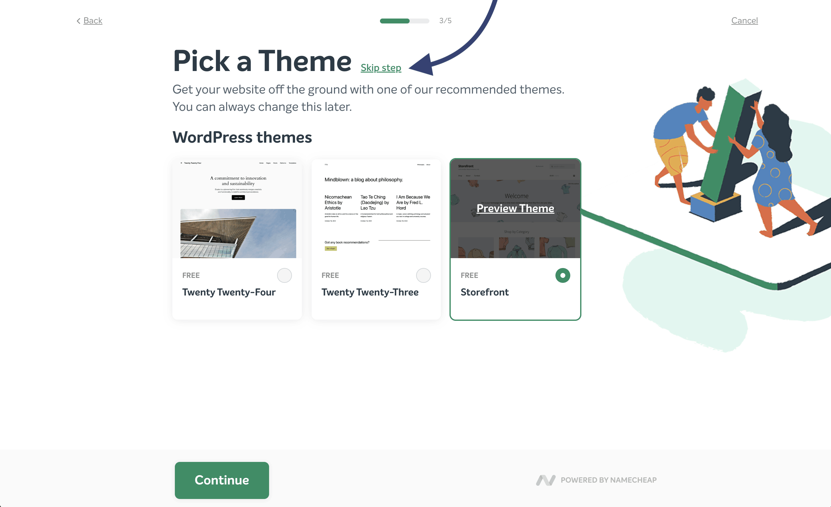 Namecheap setup wizard step 4