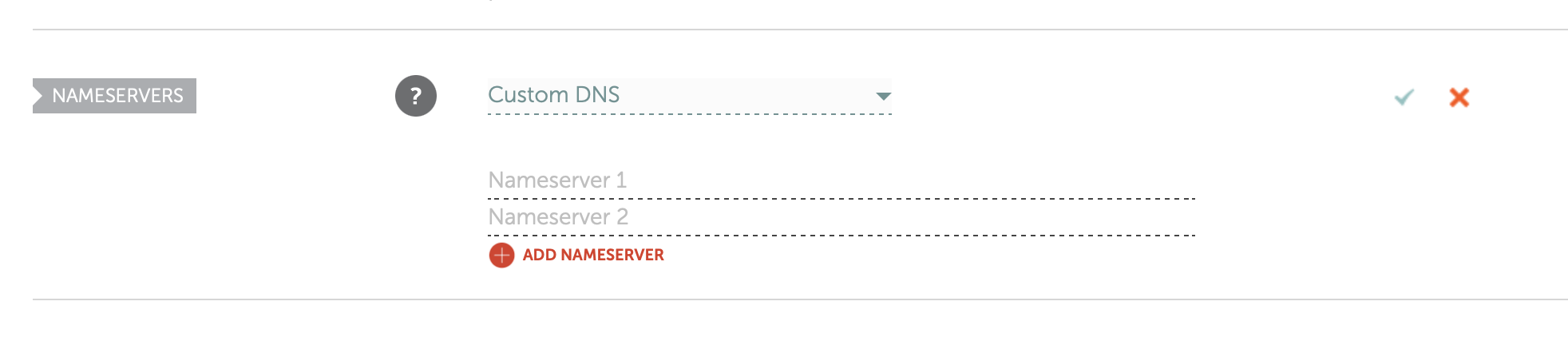 Add custom nameservers