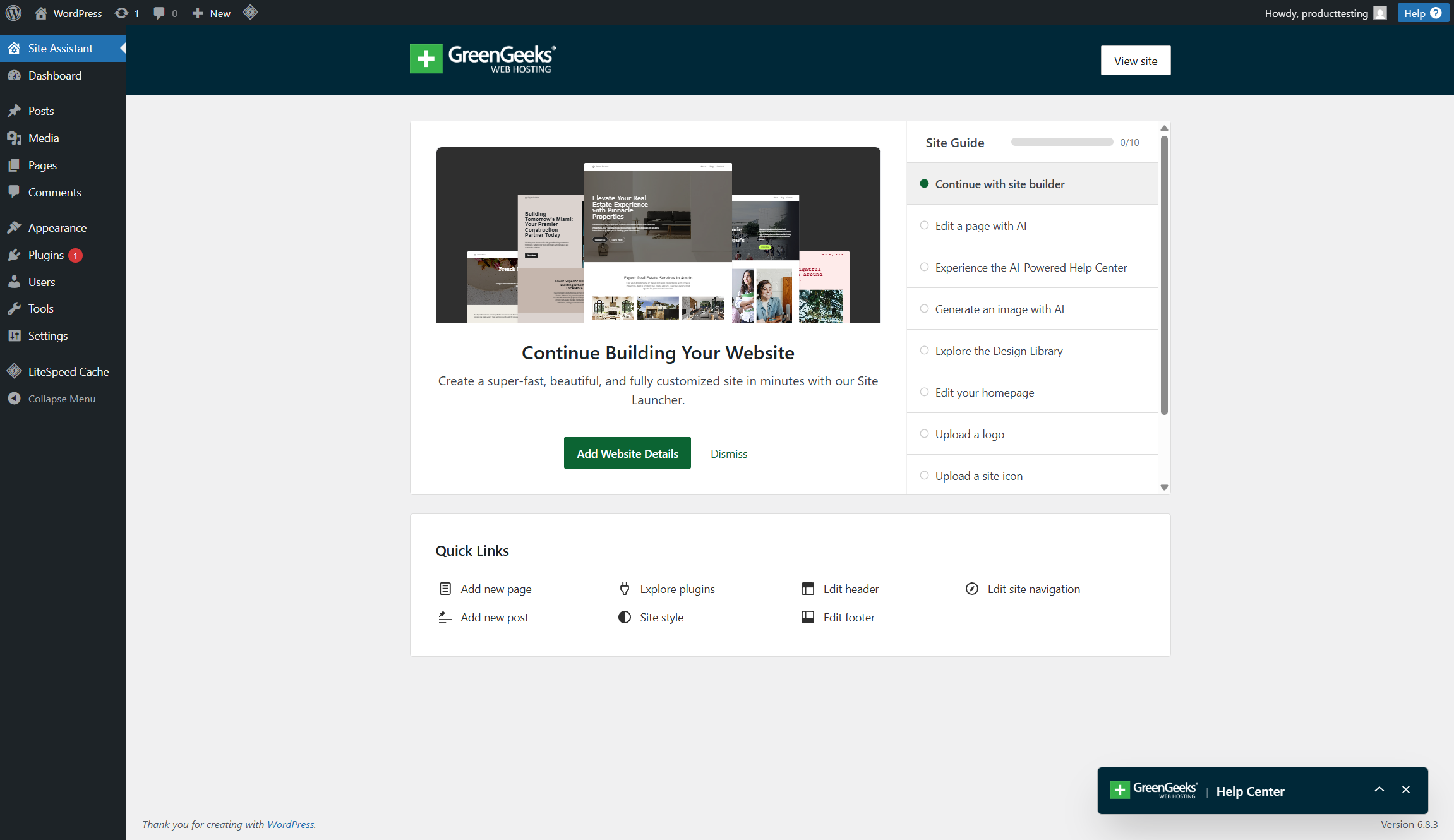 Setup Wordpress