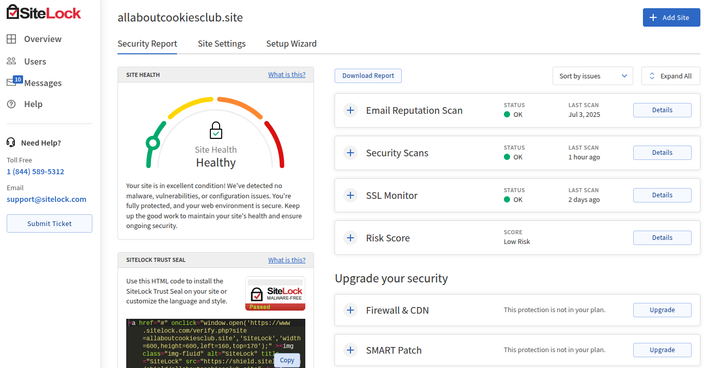 Bluehost sitelock