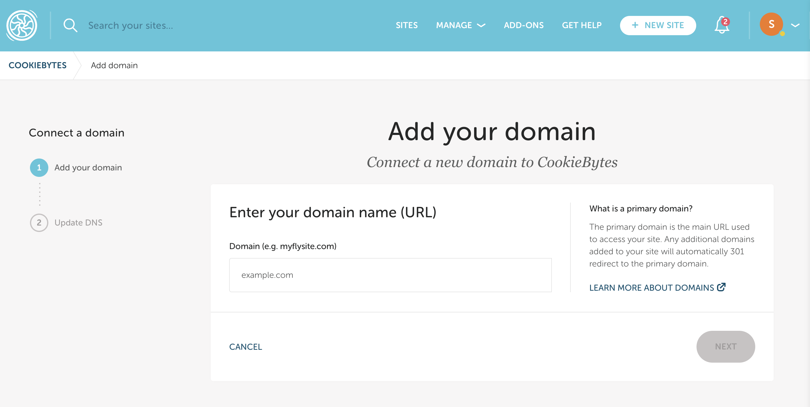 Flywheel adding domain