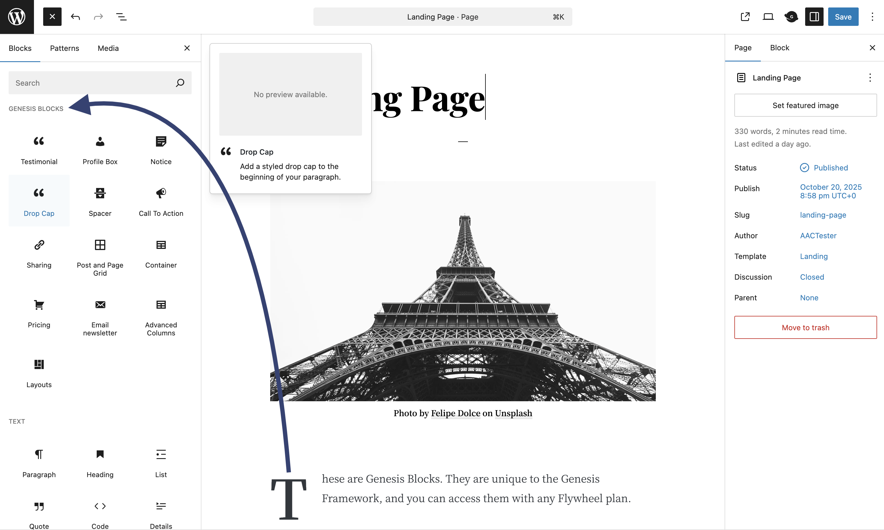 Flywheel genesis blocks