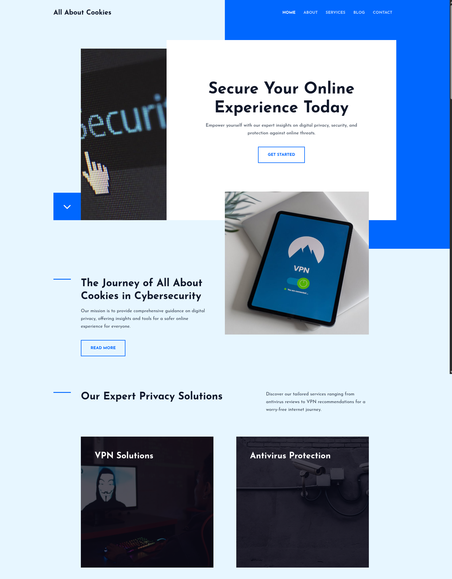 Kinsta home page cropped