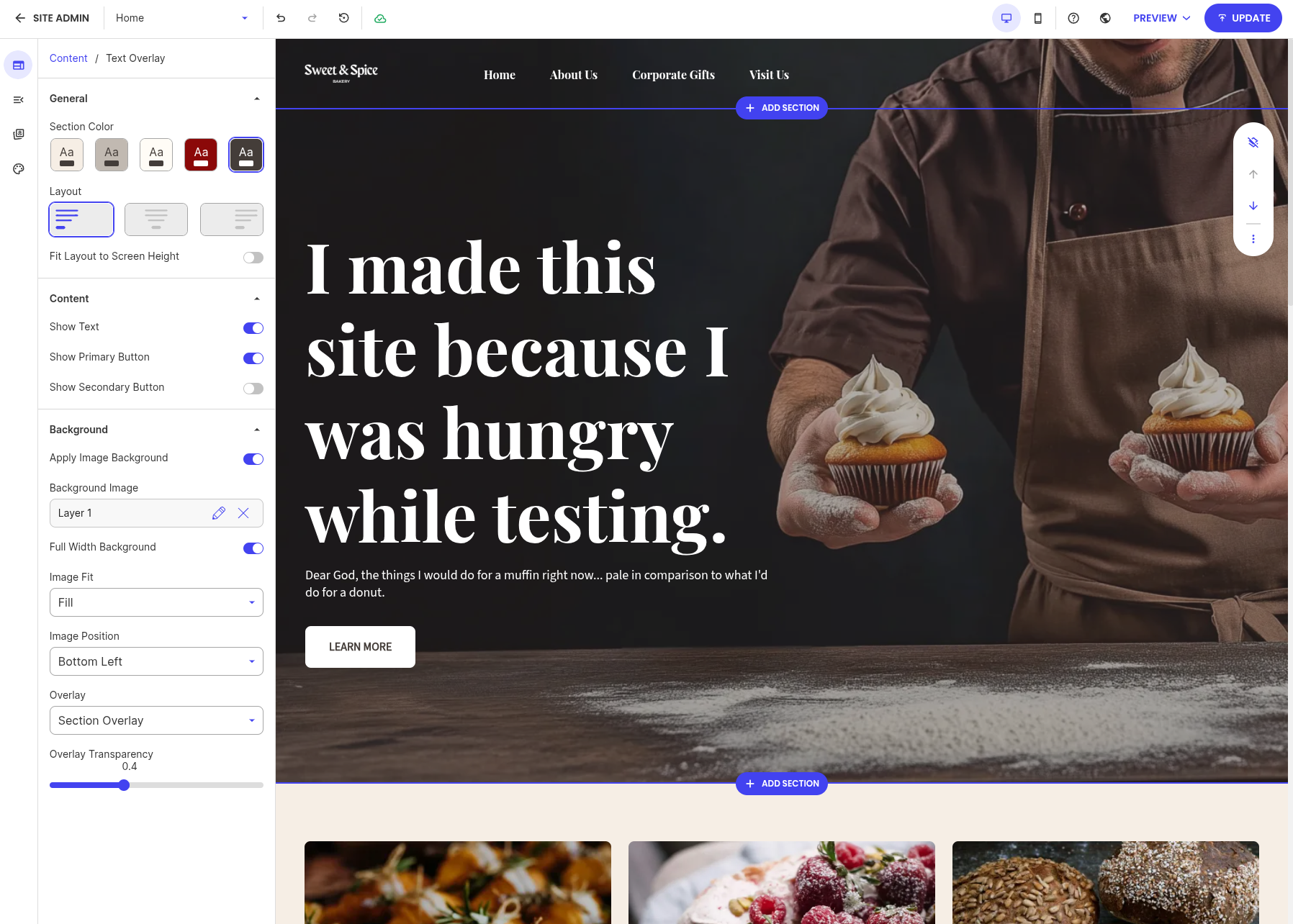 Siteground site builder