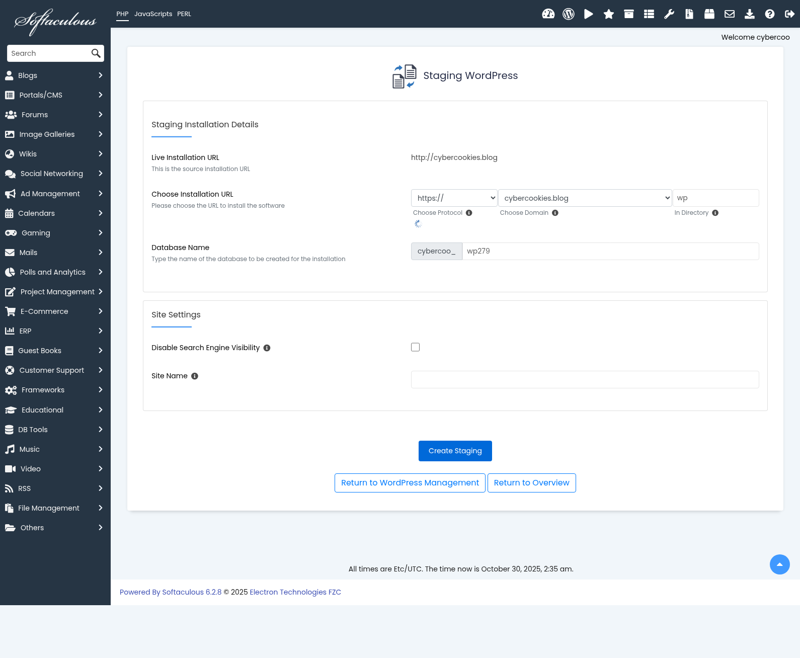 InterServer direct admin staging