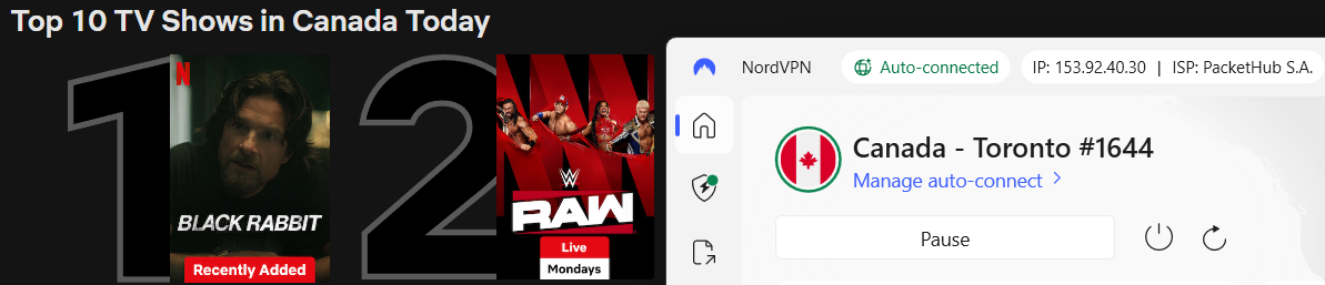 NordVPN unblocks Netflix library in Canada